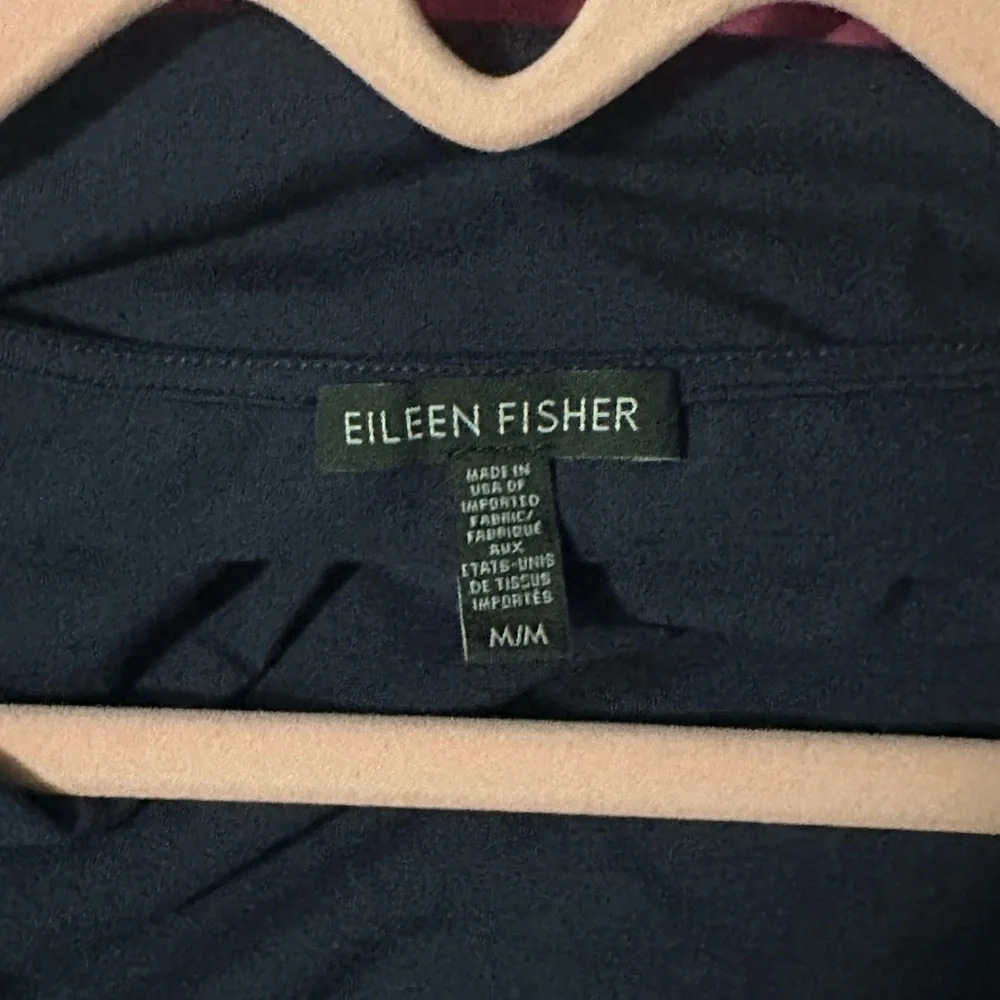 Eileen Fisher Elegant Navy Blue Women's Dress - Picture 6 of 7